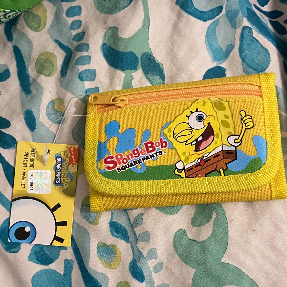 SpongeBob SquarePants Yellow and Blue Kids Wallet NWT